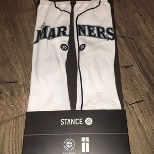 New Stance Seattle Mariners White Team baseball crew sports socks M